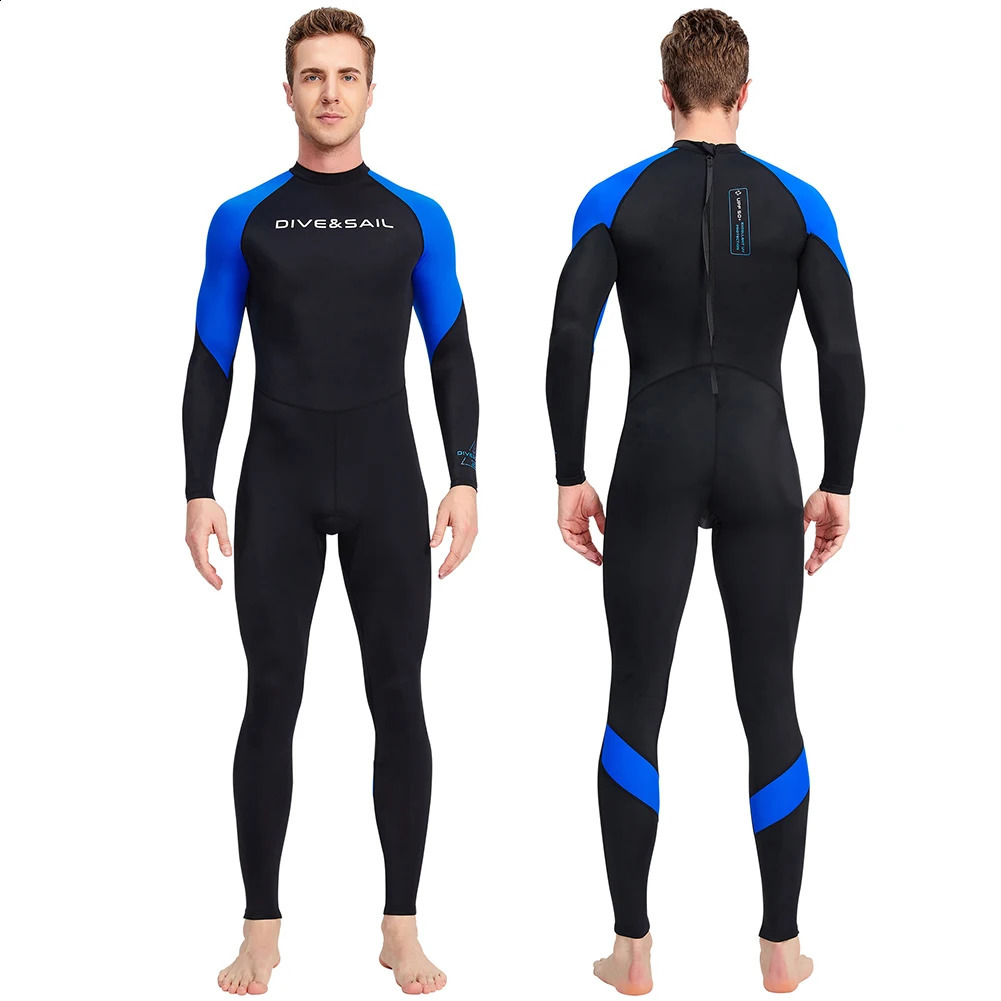 Thin Sunscreen Swimwear Surf Scuba Diving Suit Wetsuit Long Sleeve Fission Hooded one Pieces Men Waterproof Snorkeling Swimsuit 240729