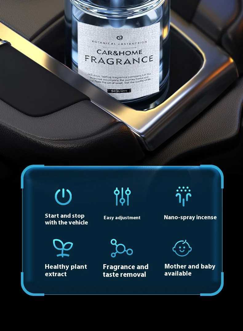 Freshener Electric Auto Diffuser Aroma Fragrance Mist Car Perfume Accessories Humidifier Air Aromatherapy Y240803 Free shipping