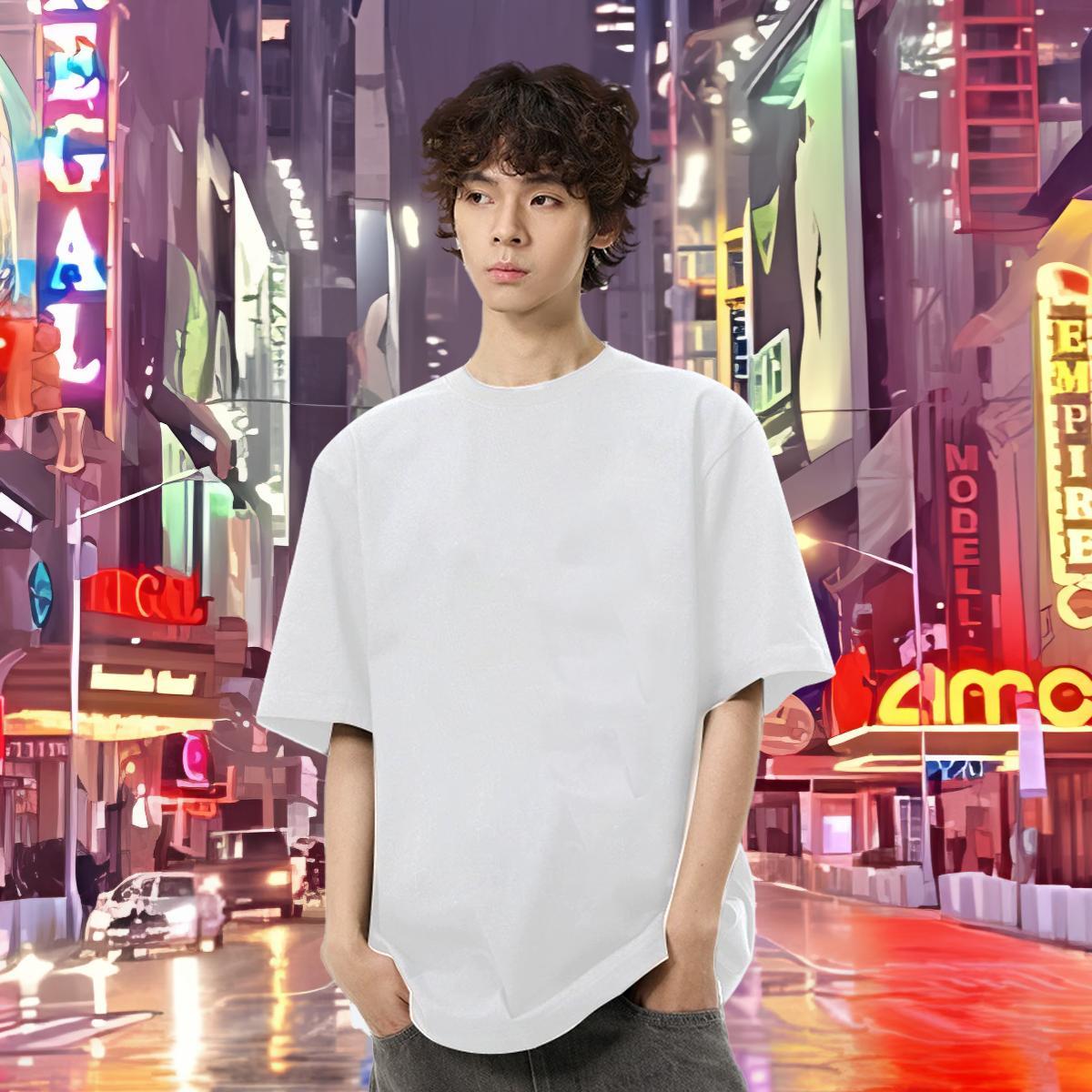 2024 Summer Mens T Shirts 230g Cotton halloween Spring Summer Top Tees Crew Neck Designer Tshirt for Man Woman Plus Size Custom