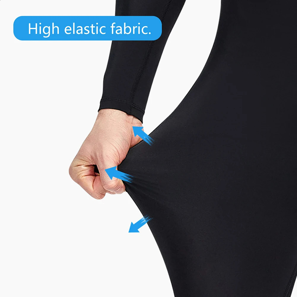 Thin Sunscreen Swimwear Surf Scuba Diving Suit Wetsuit Long Sleeve Fission Hooded one Pieces Men Waterproof Snorkeling Swimsuit 240729