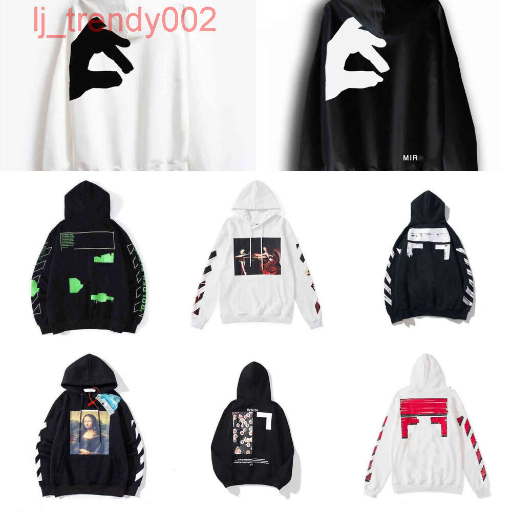 Derigners hoodies mens Sweatshirt High Street Quality Hip Hop Pullover White Print Casual Mens Womens Hoodies Long Sleeve Cotton Fashion Trendy Tracksuit Top vf