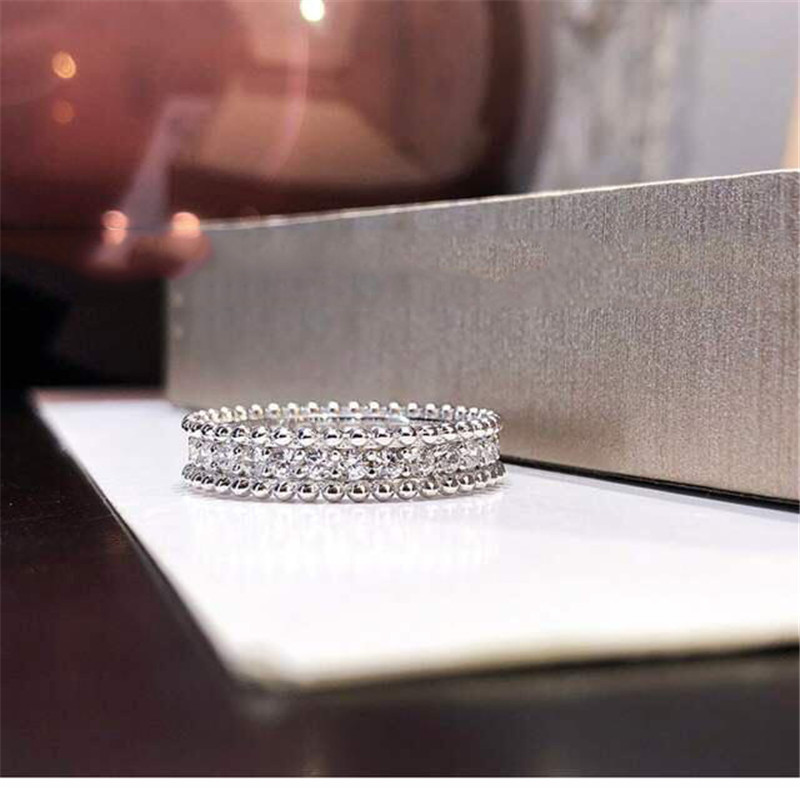 Elegant 2PCS Couple Wedding Rings Set: Handmade Sterg Sier with Round Moissanite Zircon