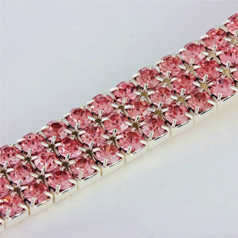 Shiny Zircon Pet Dog Neck Collars Durable Alloy Extended Chain for Small Medium Pets Pink Party Gifts Dogs Cat Necklace Y240803