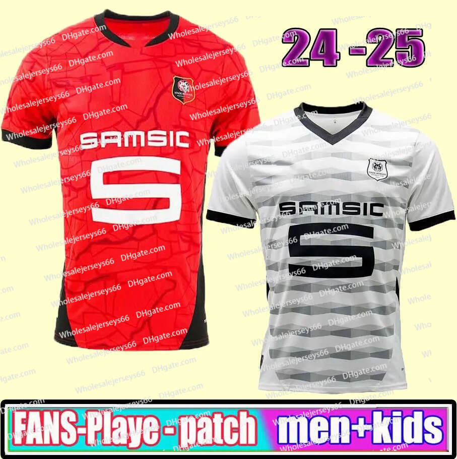 24 25 Stade Rennais Soccer Jerseys GOUIRI Player Version Rennes TERRIER BOURIGEAUD KAMALDEEN KALIMUENDO HOME 2024 2025 DOKU Football Shirt Men
