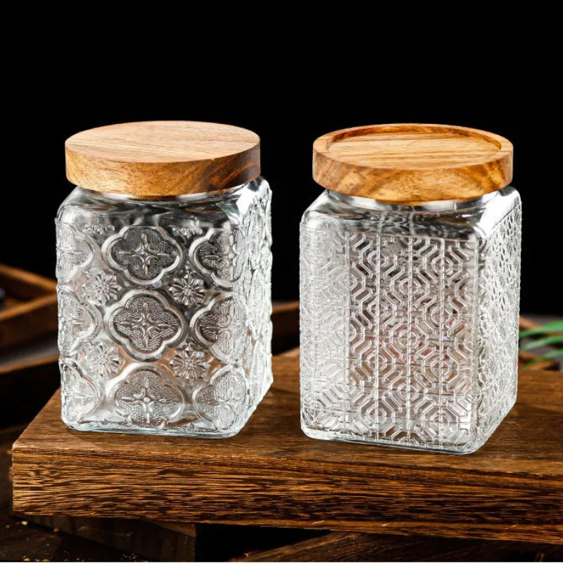 Airtight Containers for Food Mason Jar Transparent Boxes for Storage Box Glass Jars With Lids Sealed Pots Useful Things Kitchen 240802