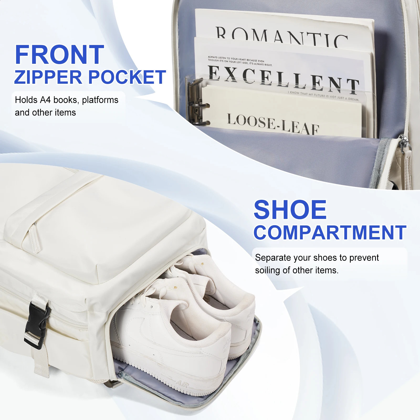 Backpack 44x29x19 mens travel backpack flight approved backpack business weekend laptop bag 240914