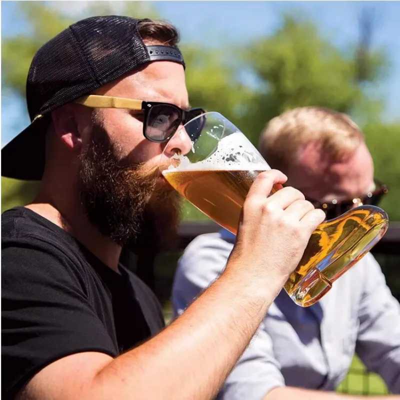 47oz Glass Das Boot Beer Mug Lead-Free Glass Sturdy and Durable Suitable for Beer Festivals Ball Games Patios Gardens etcM240803