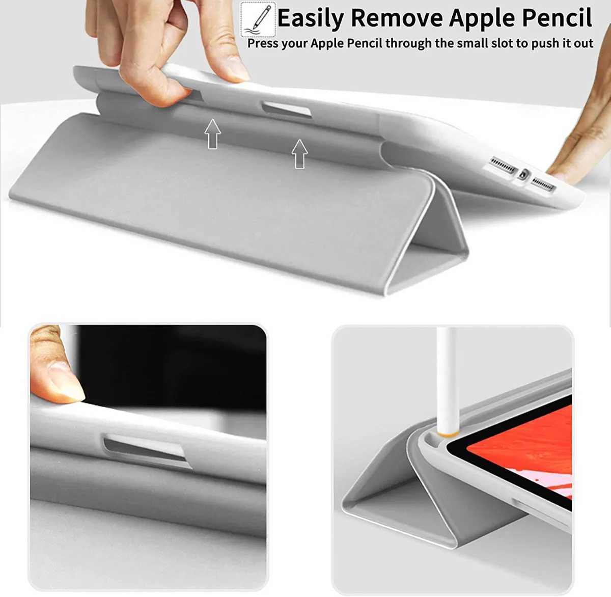 Read Case for IPad 10th Gen IPad Pro11 Air11 2024 IPad Air5 10.2 10.5 Air1 2 5th 6th 9.7 Magnet Tablet Case with Pencil Holder Z250222
