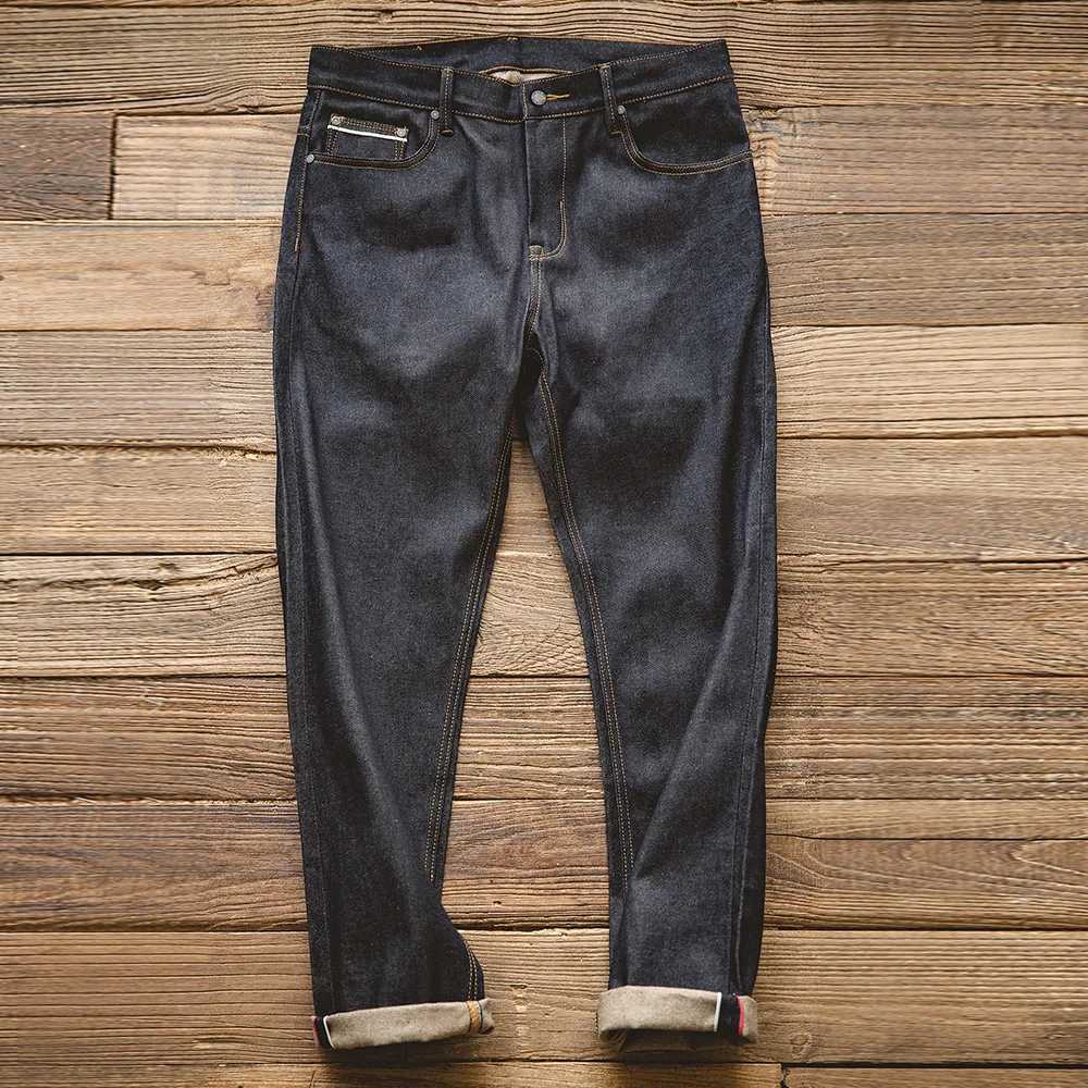 Maden Retro Regular Denim Jeans for Men Selvedge 13.8oz Denim Vintage Amekaji Deep Color Heavy Quality Brand Mens PantsM240803