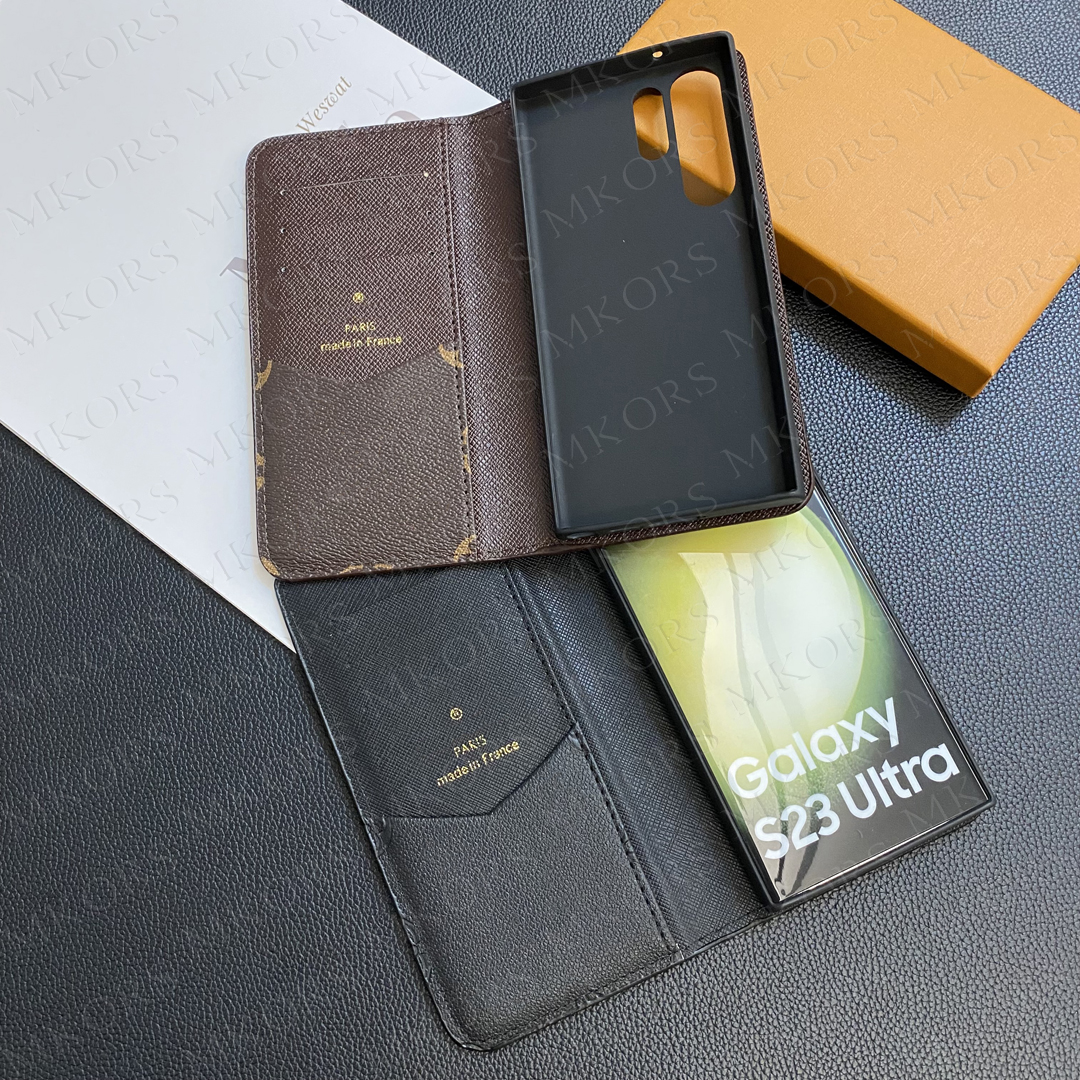 Designer Leather Phone Case Full Protect Cover For iPhone 16 15 14 Plus 13 12 11 Pro Max Classic Flower Flip Wallet Shell Samsung Galaxy S25 S24 S23 S