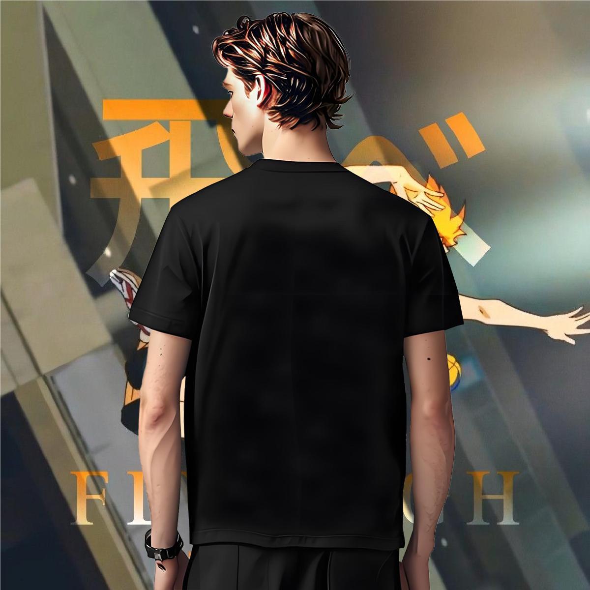 T shirt 230g 100% Cotton scary Street Round Neck Short Sleeve Cartoon Printing L-4XL Tshirt for Man Woman 2024 DIY Brand Clothes