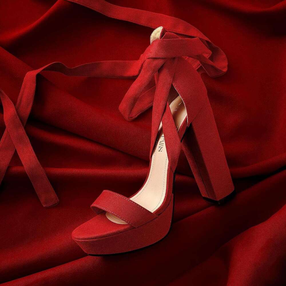 High thick soled women's shoes lace up gladiators sexy open toed high heels fashionable shallow sandals