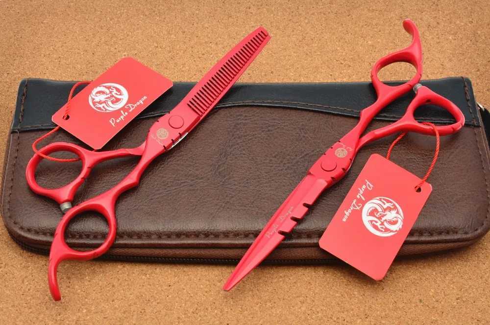 New Arrival 504# TOPPEST 6.0 Inches Red Hairdressing Scissors JP 440C 62HRC Home Salon Cutting Scissors Thinning Shears Hair Scissors Z241213