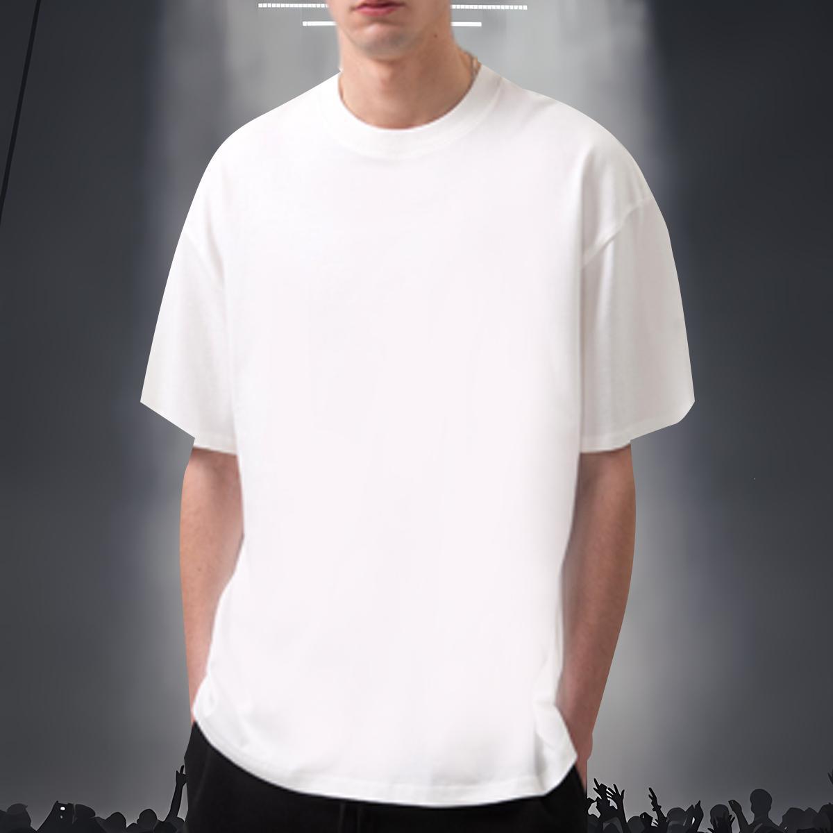 T Shirts Men 230g Cotton Geometric line Beach Breathable Crew Neck DIY Anime Men Tops Tees Designer TOP Quality Polos