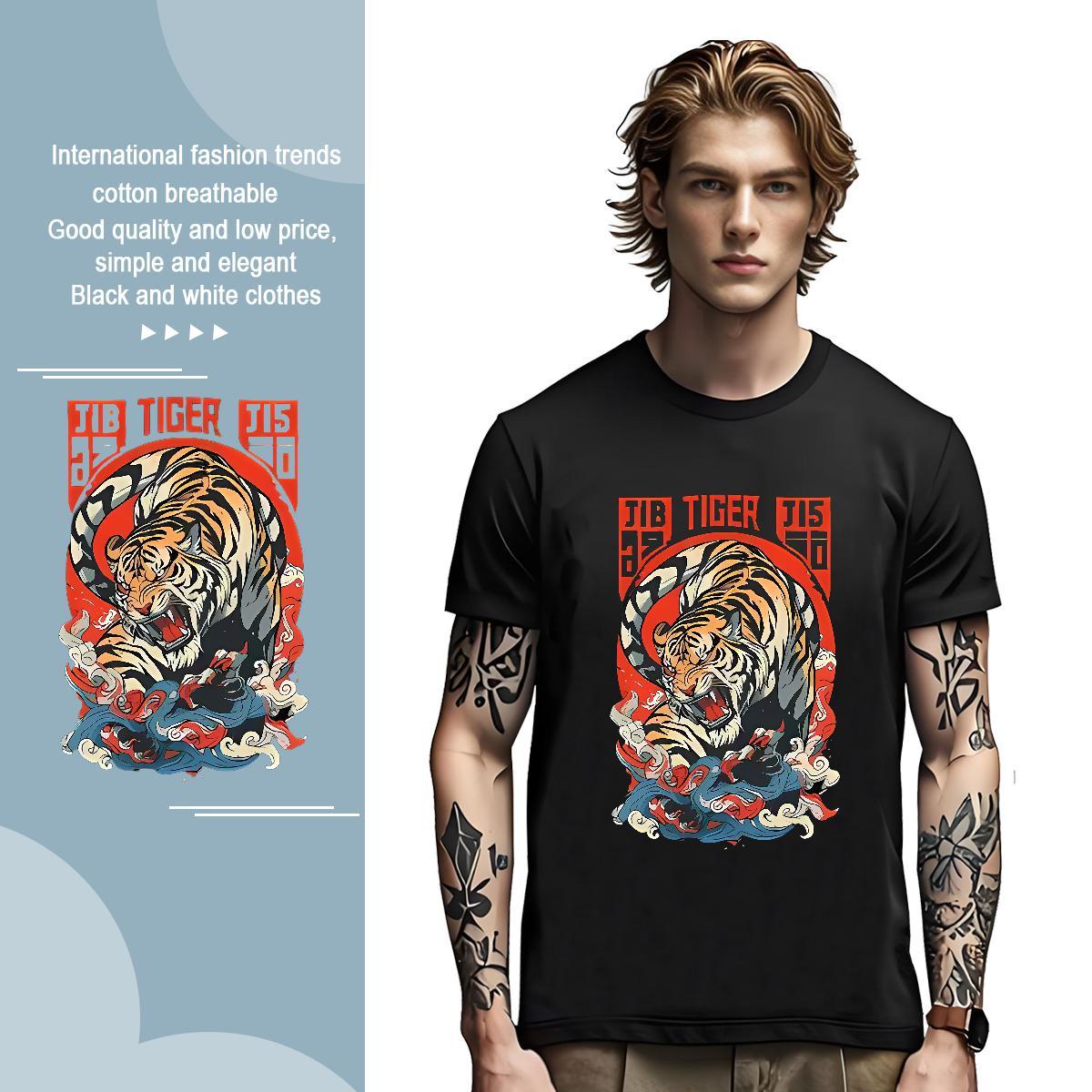 T shirt 230g Pure Cotton Sports Casual Breathable Short Sleeve Custom Anime Mens Tshirts Designer Fashion Wholesale Tees