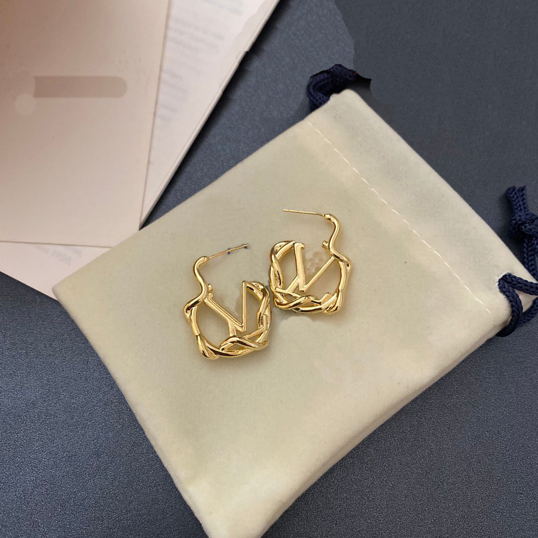 Classic hot earrings designer 18K gold earrings hoop earrings stud designer for women gifts Valentine's Day jewelry with Luxury box