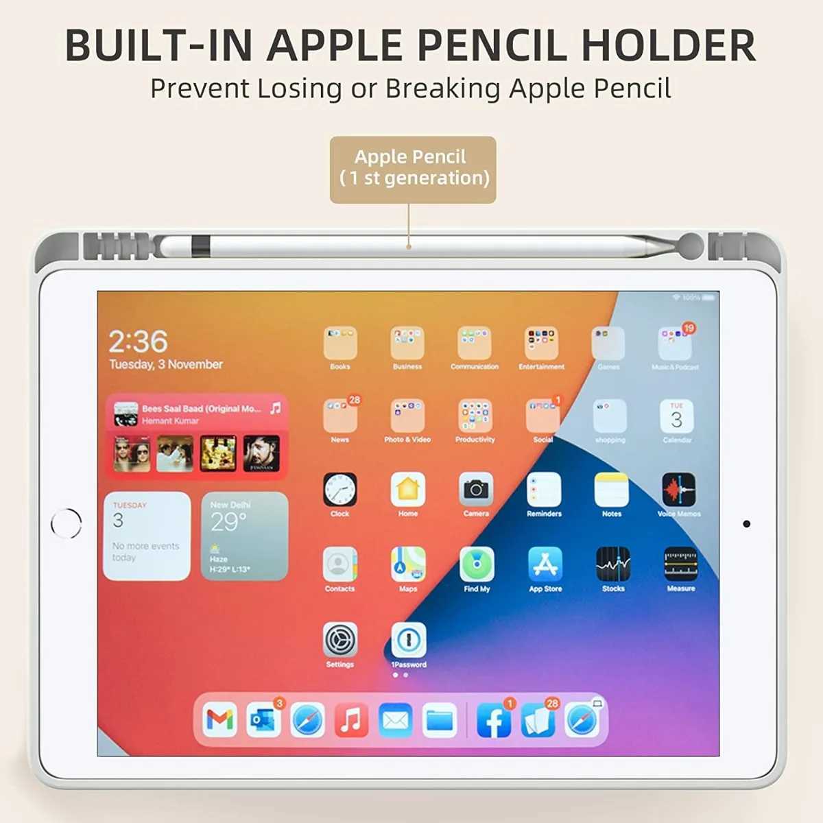 Read Case for IPad 10th Gen IPad Pro11 Air11 2024 IPad Air5 10.2 10.5 Air1 2 5th 6th 9.7 Magnet Tablet Case with Pencil Holder Z250222