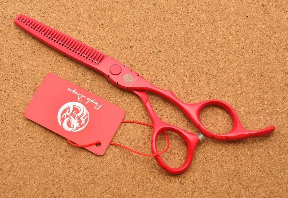 New Arrival 504# TOPPEST 6.0 Inches Red Hairdressing Scissors JP 440C 62HRC Home Salon Cutting Scissors Thinning Shears Hair Scissors Z241213