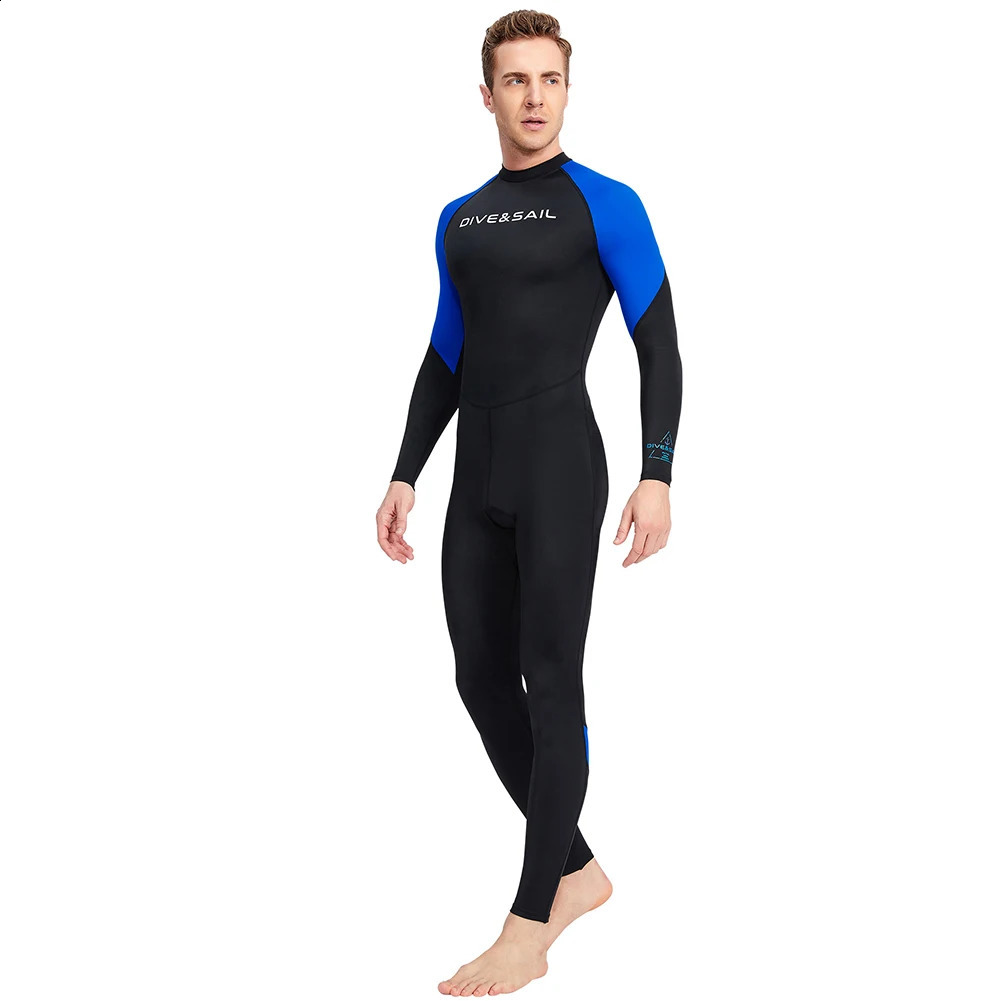 Thin Sunscreen Swimwear Surf Scuba Diving Suit Wetsuit Long Sleeve Fission Hooded one Pieces Men Waterproof Snorkeling Swimsuit 240729