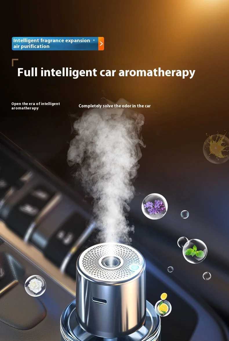 Freshener Electric Auto Diffuser Aroma Fragrance Mist Car Perfume Accessories Humidifier Air Aromatherapy Y240803 Free shipping