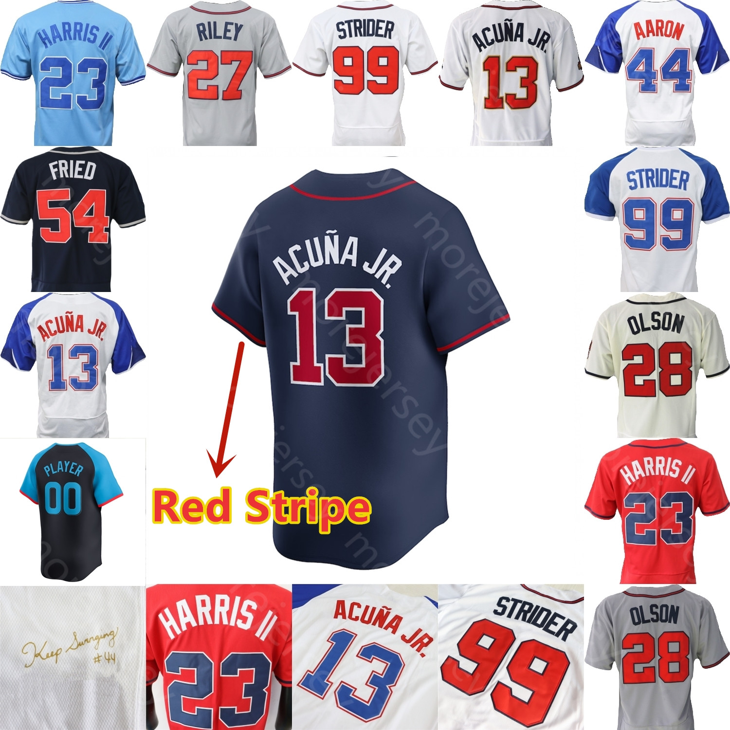 2024 ASG City Jersey Ronald Acuna Jr. Michael Harris II Albies Austin Riley Matt Olson Strider Aaron Jones Arnaud Rosario Wallen Jarred Kelenic Jorge Soler Jackson