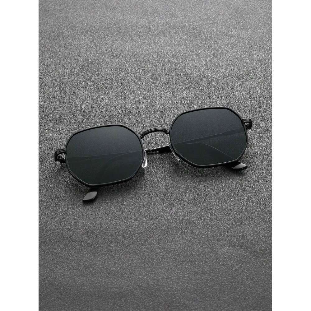 1pc Unisex Geometric Metal Frame Temperament Fashion Glasses For Outdoor Travel Driving Daily Life Accessories