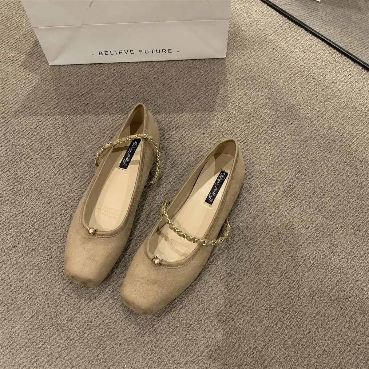 Womens Summer Footwear Flats Square Toe Shoes for Woman Mary Jane Flat Gothic Japanese Style Lolita Office on Promotion A 240802