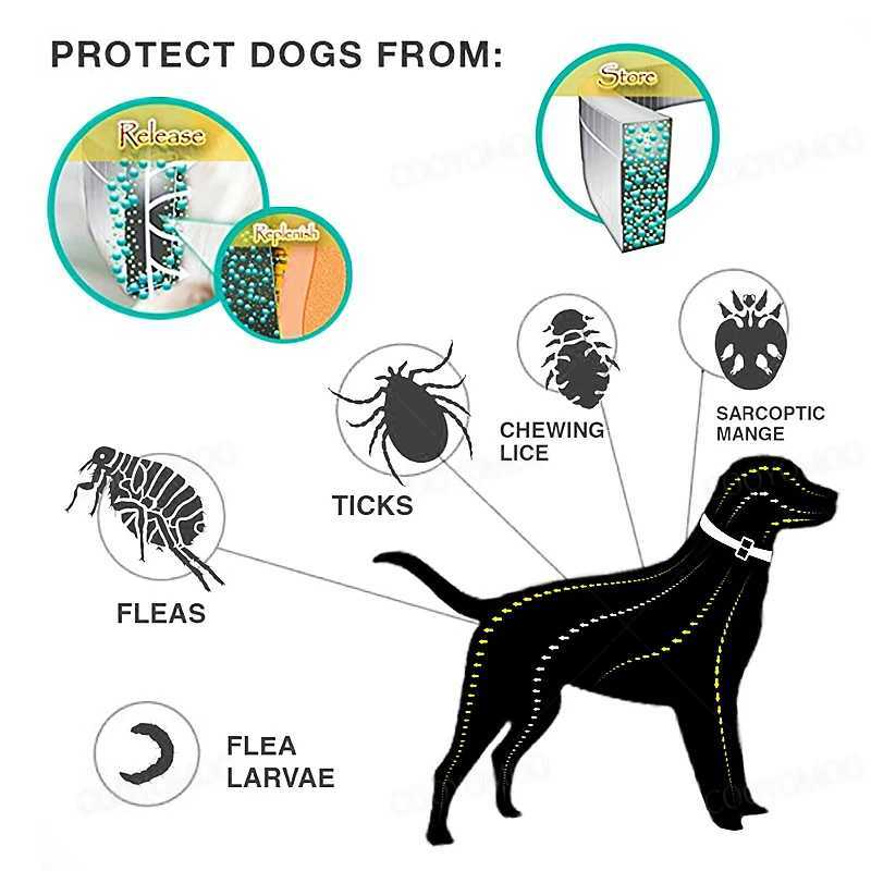 New 38/70CM Pet Anti Flea Ticks Antiparasitic Cats Collar Dog Protection Retractable Collars For Puppy Cat Large Dogs Accessorie Y240803
