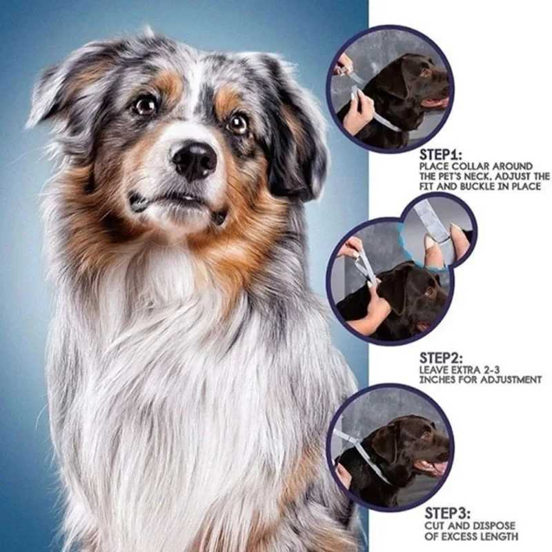 New 38/70CM Pet Anti Flea Ticks Antiparasitic Cats Collar Dog Protection Retractable Collars For Puppy Cat Large Dogs Accessorie Y240803