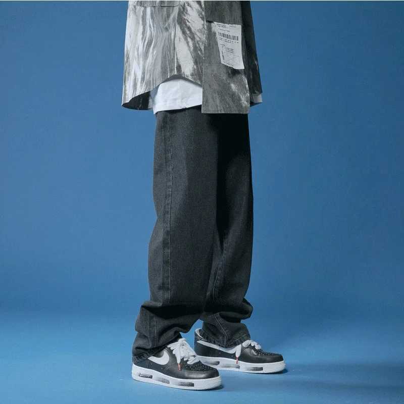 Mens Jeans Large Denim Jeans for Teens Trousers for Men Jean Baggy Pants Mens Fashion Man Male Trendyol Streetwear Korean Mens M250609