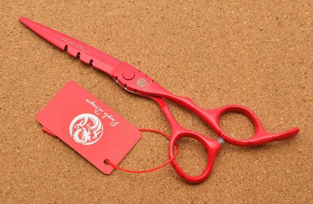 New Arrival 504# TOPPEST 6.0 Inches Red Hairdressing Scissors JP 440C 62HRC Home Salon Cutting Scissors Thinning Shears Hair Scissors Z241213