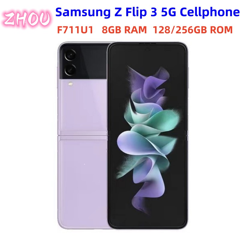 Refurbished Samsung Galaxy Z Flip 3 5G F711U1 F711N F711B 6.7" 8GB 128/256GB NFC Snapdragon Original Unlocked Foldable MobilePhone