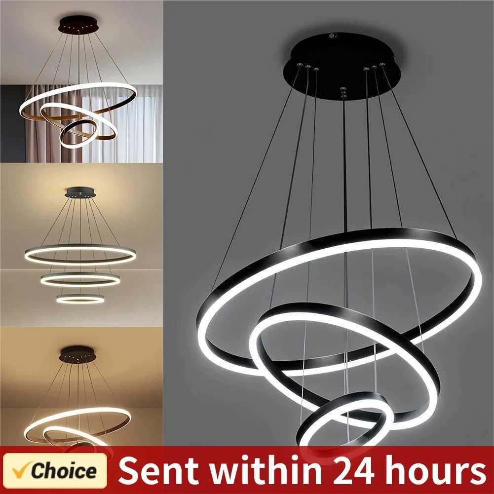 Nordic Luxury Hanging Light Adjustable LED Pendant Chandelier High Brightness Ceiling Lamp for Living Room Bedroom Decoration X250307