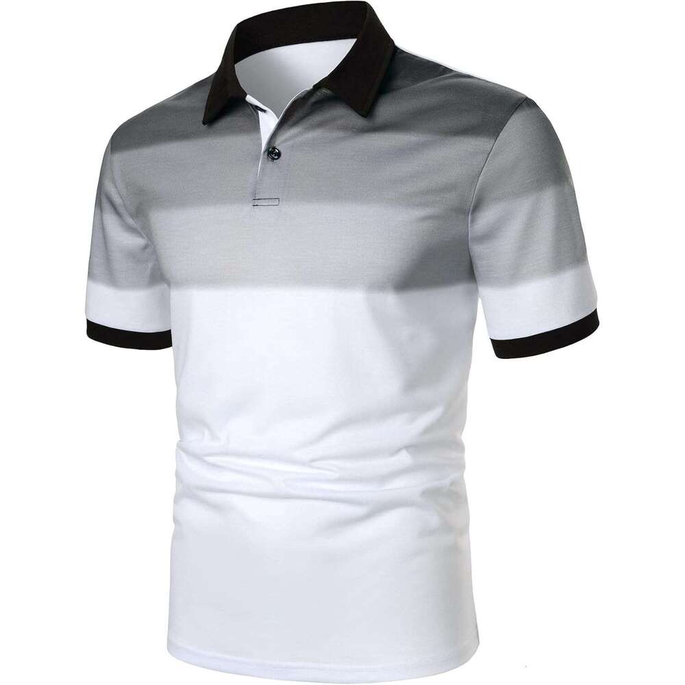 Fashion Mens Polo Shirt Golf Polo Shirts Color Tennis Shirt Short Sleeve Casual Work T-Shirt Polos Shirts Tshirt Casual Tops Summer Clothes Short Sl
