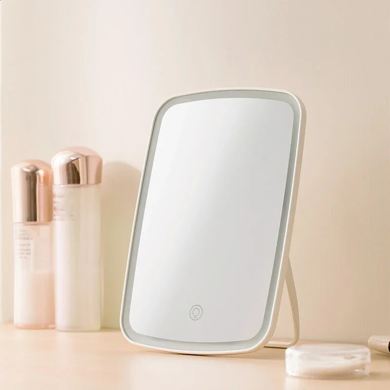 Youpin Lighted Makeup Mirror 3 Colors Adjustable Portable Cute Rechargeable Desktop Touchscreen 240729