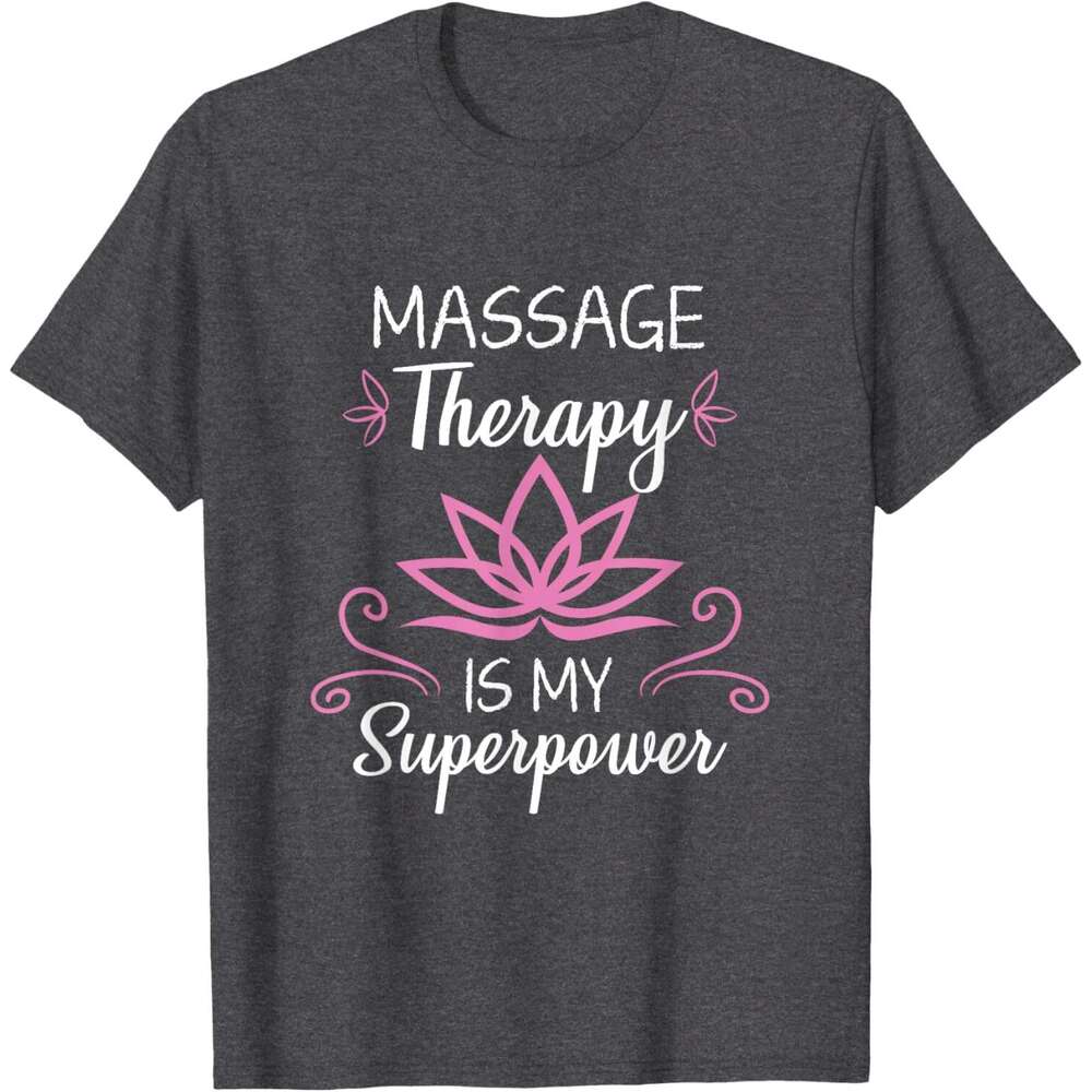 T shirt Mens Therapy Is My Superpower Massage Therapist Gift T-Shirt shirts tshirt graphic tee Casual tops summer clothes Short sleeve Free shipping