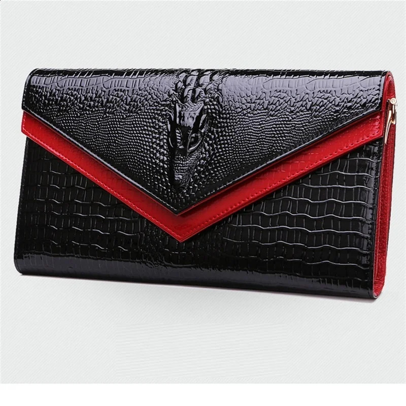 DHwanglijia Alligator Pattern Women Cow designer bag Leather Clutch Bag Patchwork Ladies Cowhide Shoulder or Crossbody Bags 240802