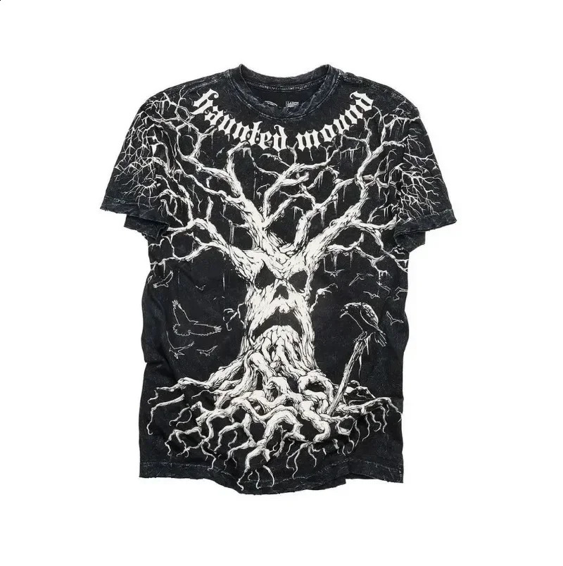 Y2K Retro T-shirt Harajuku Hip Hop Kawaii Oversized T shirt Mens Womens Short Sleeved Gothic Clothing Tops Streetwear 240812