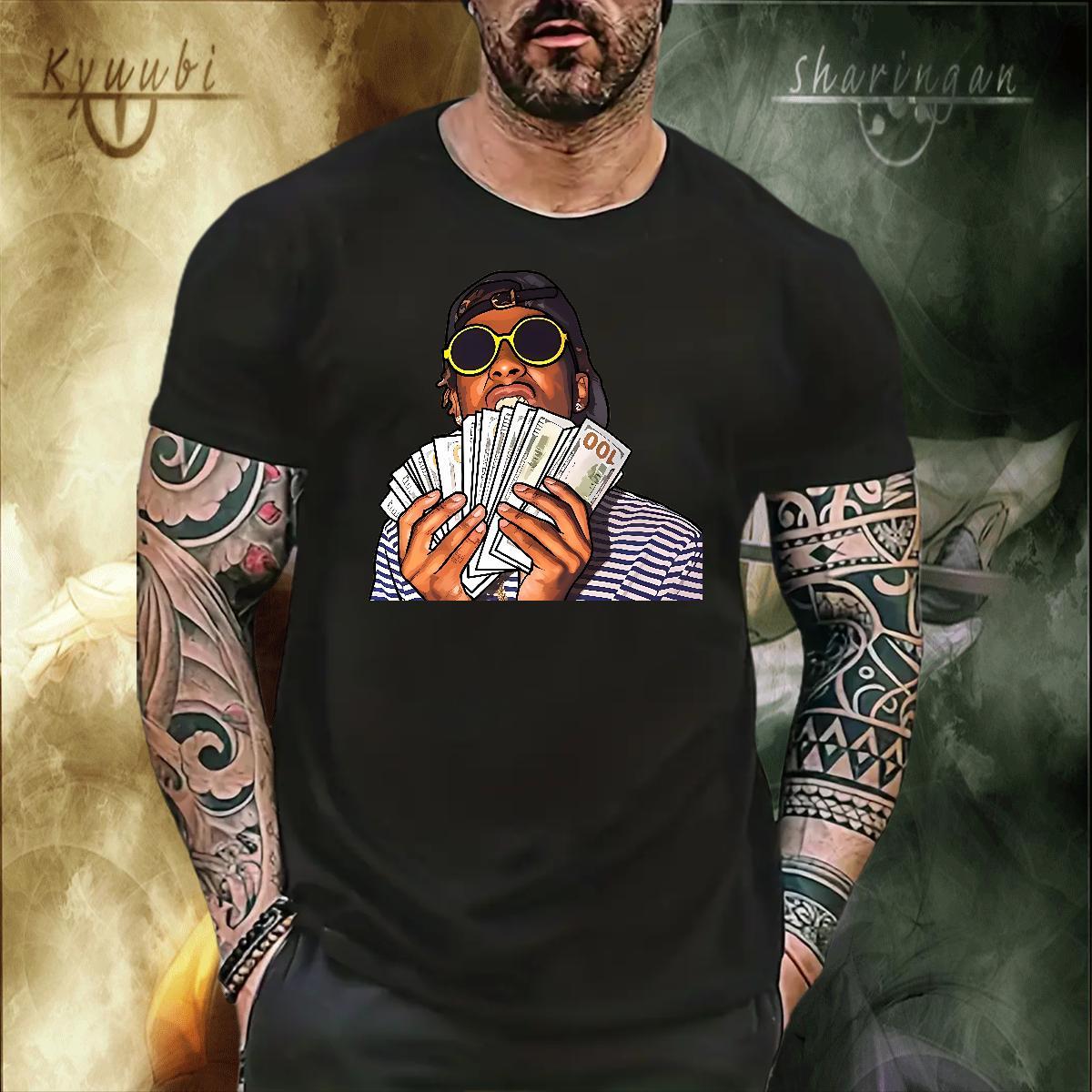 Comfortable Tshirt for Man Woman 100% Cotton 230g Casual Beach money Asian Size Breathable Soft Fashion T Shirts Men Tees Shirts