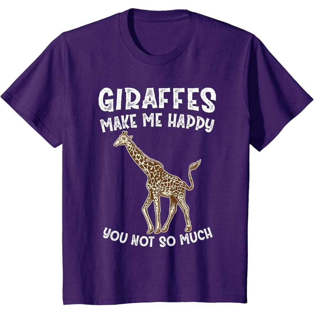 T shirt Mens Giraffes Make Me Happy You Not So Much T-Shirt shirts tshirt graphic tee Casual tops summer clothes Short sleeve Free shipping