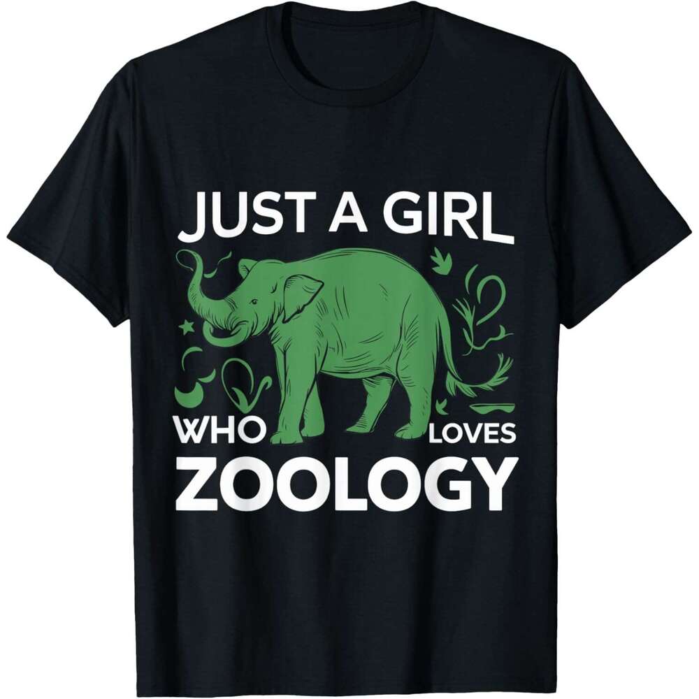 T shirt Mens Just a Girl Who Loves Zoology T-Shirt shirts tshirt graphic tee Casual tops summer clothes Short sleeve Free shipping