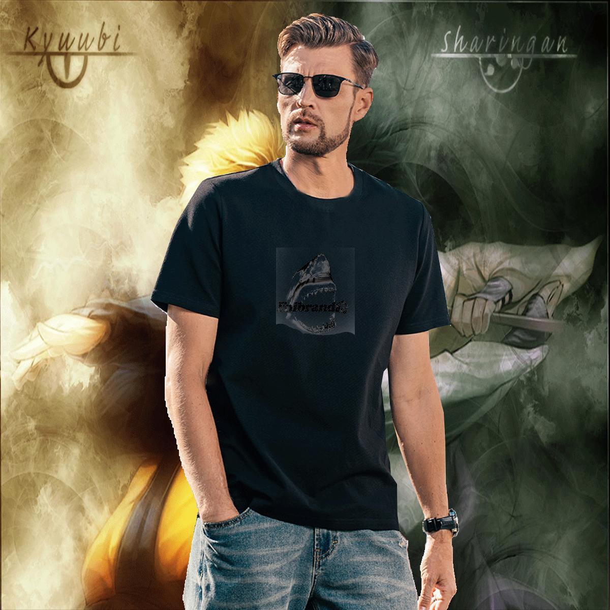 High Quality Men Tops Tees 230g Pure Cotton Sports Casual letter Cartoon Printing L-4XL Breathable Short Sleeve DIY Customized T-Shirts Clothings