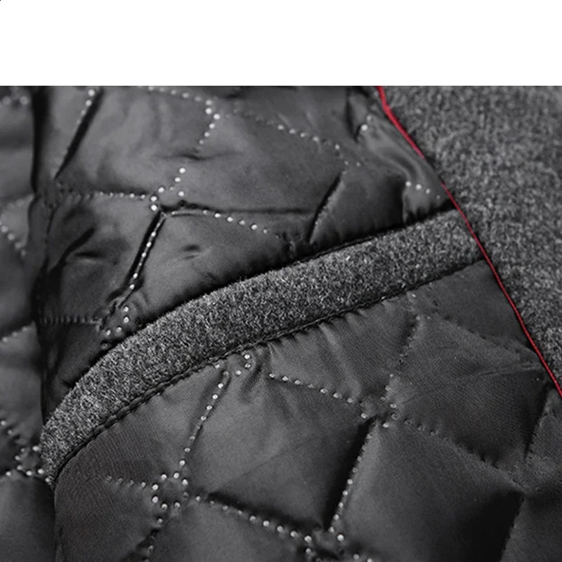 Autumn and Winter Boutique Woolen Black Gray Classic Solid Color Thick Warm Mens Extra Long Wool Trench Coat Male Jacket 240805
