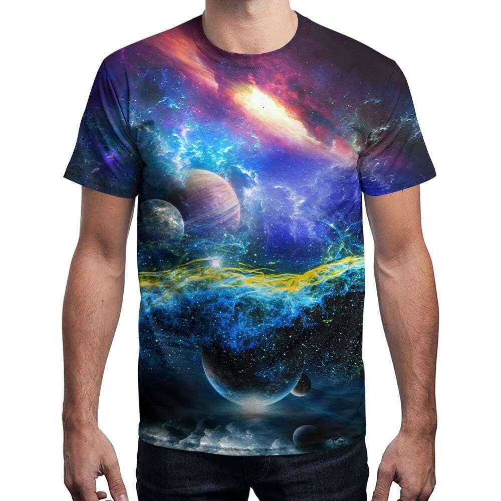 2024 T shirt Mens Unisex 3D Print Shirts Colorful Space Graphic Tees for Men Women Teens shirts tshirt graphic tee Casual tops summer clothes Short sl