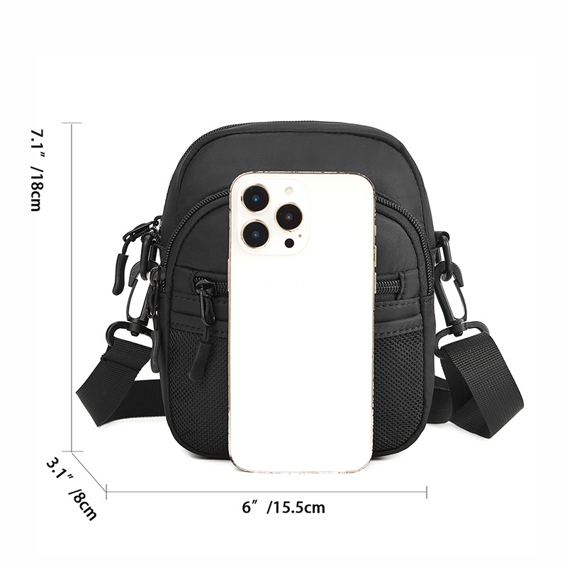 Men's crossbody bag Day simple solid color day small body bag leisure travel street shoulder bag new