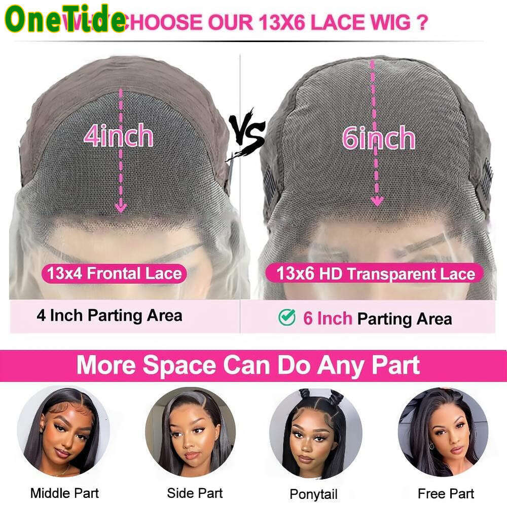 13X4 Front Straight Hair 13X6 Frontal Pre-Cut 4X4 Lace Human For Women Ready To Wear Closure Wig