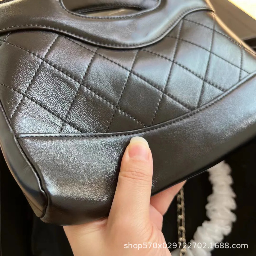 C Womens Mini 31Bag Horizontal Version Nano Genuine Leather Dia Grid Chain Single Shoulder 240802 5c9a