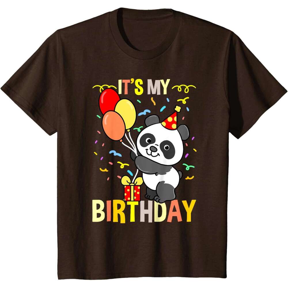 T shirt Mens Its My Birthday Panda Animal T-Shirt shirts tshirt graphic tee Casual tops summer clothes Short sleeve Free shipping