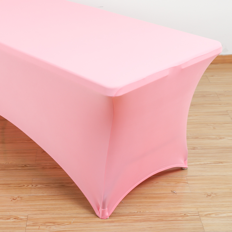 Elastic rectangular table cover, all inclusive tablecloth, outdoor wedding banquet event cocktail fan-shaped tablecloth, table cover