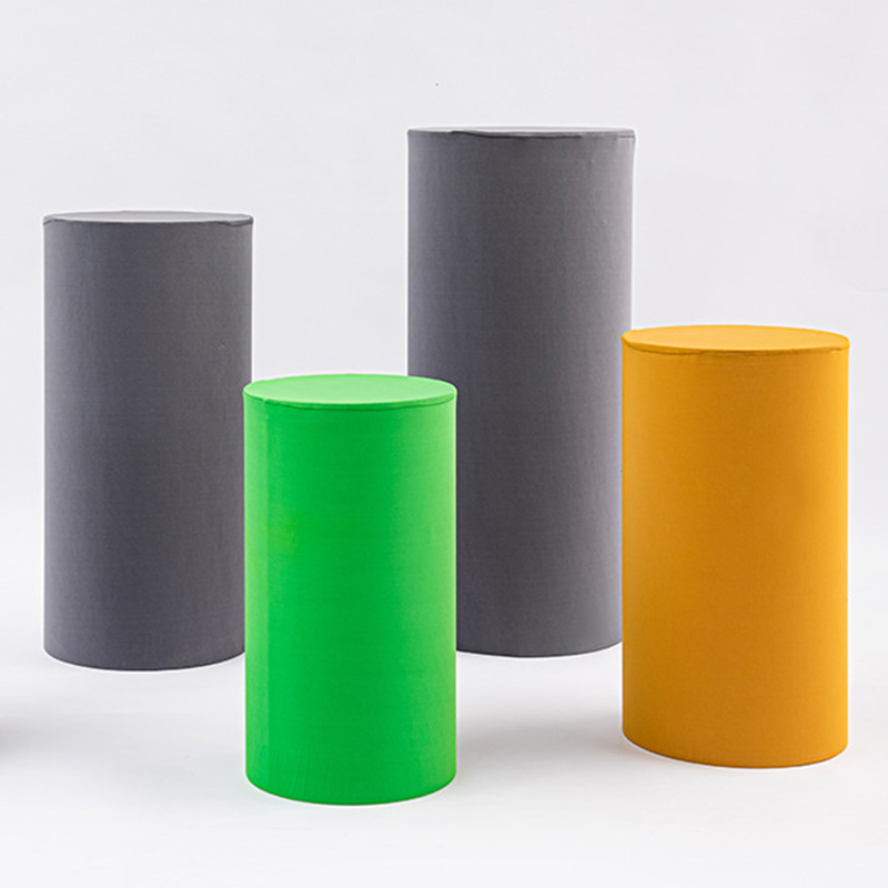 Cylindrical Dessert Tabletop Cover Cake Shop Wedding Iron Dessert Solid Color Table Cover Party Decoration Dust Cover